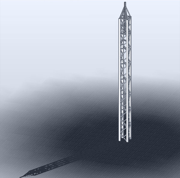image - Metallic (tower) pile for aeolian wind generator